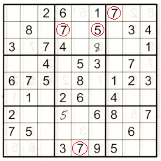partially completed sudoku puzzle box 2 now has 57 twins that have been solved